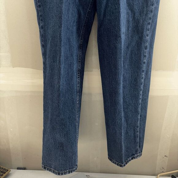 Levis Men's 550 Relaxed Fit 36x32 Dark Wash Blue Denim Jeans Faded - Picture 8 of 8